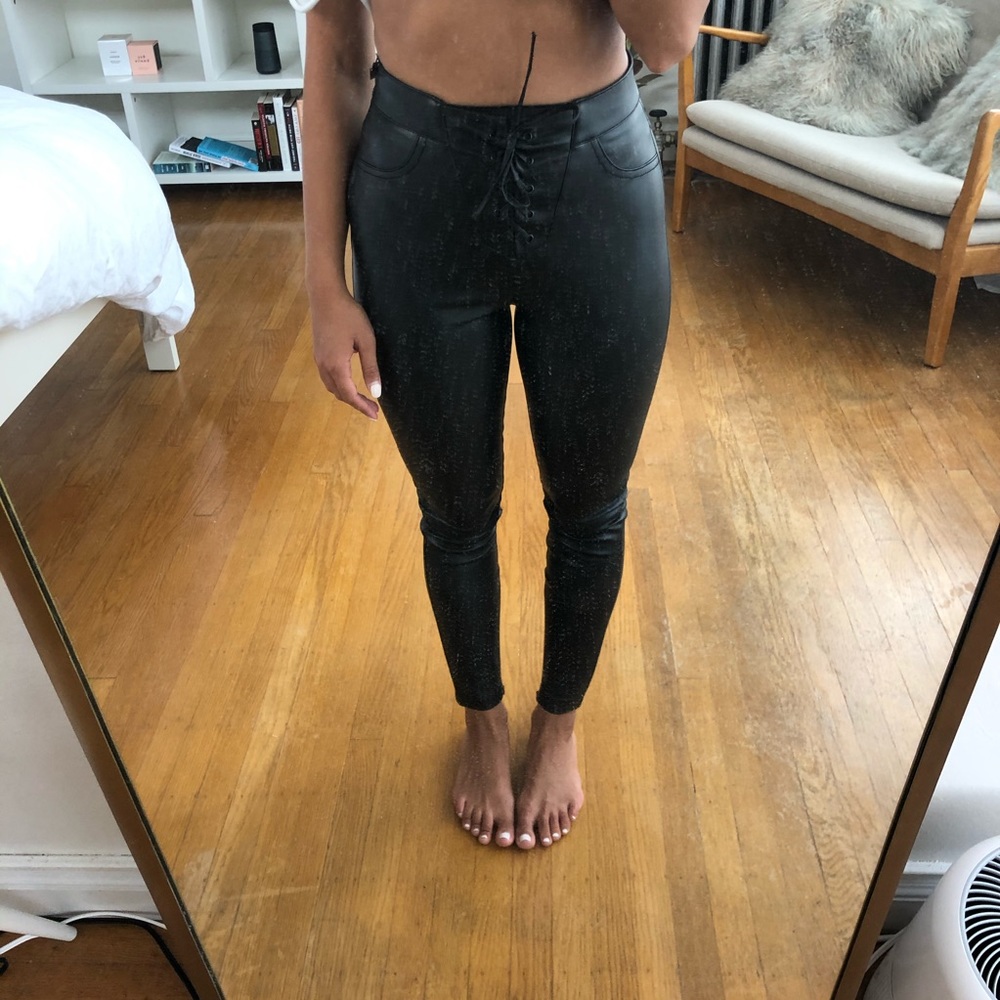 ZARA faux leather pants